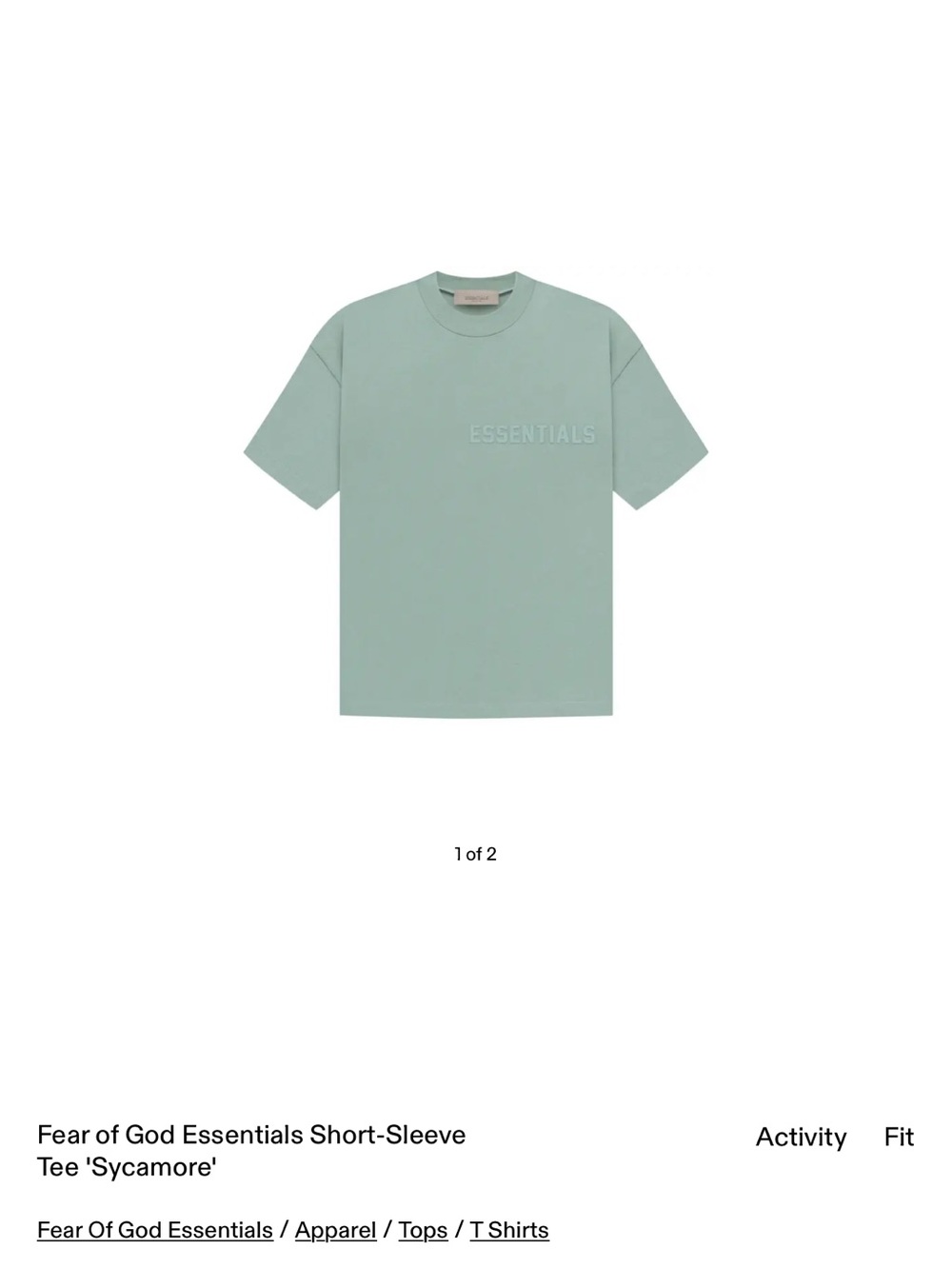 Essentials Embossed Logo Tee in Slate Blue
